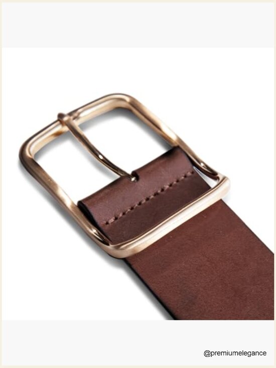 Genuine Leather Studded Wide Belt 2 Inch Buckle main image 4